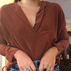 Terra-cotta Zara Women blouse